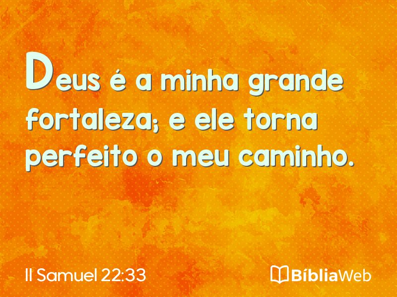 II Samuel 22:33 em imagem para compartilhar