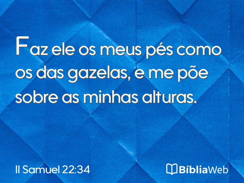 II Samuel 22:34 em imagem para compartilhar