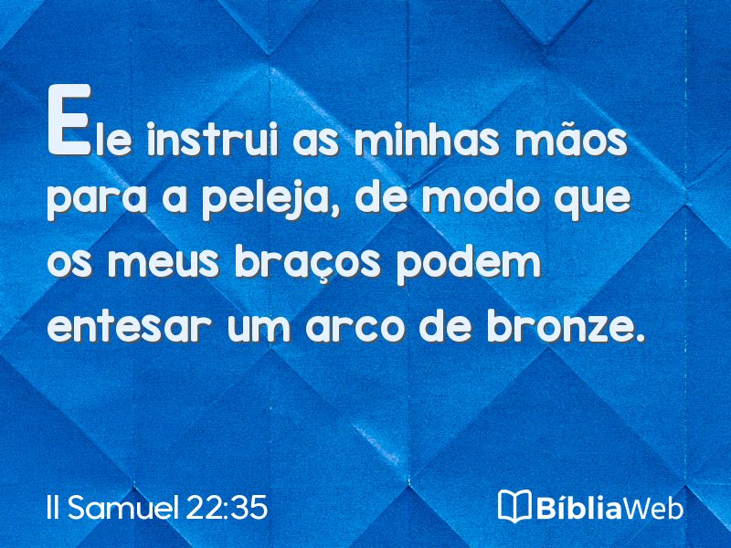 II Samuel 22:35 em imagem para compartilhar