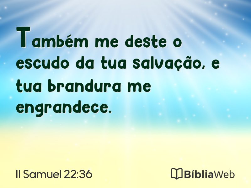 II Samuel 22:36 em imagem para compartilhar