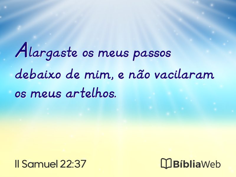 II Samuel 22:37 em imagem para compartilhar