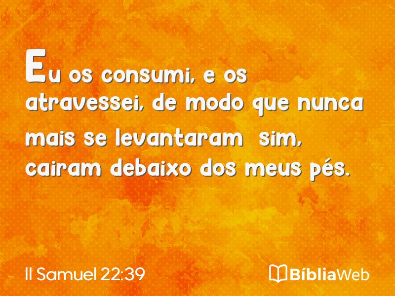 II Samuel 22:39 em imagem para compartilhar