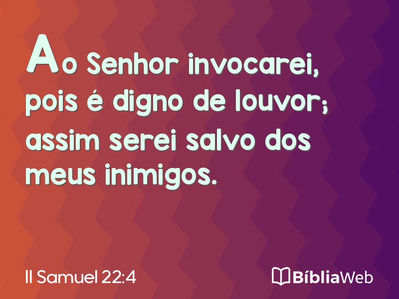 II Samuel 22:4 em imagem para compartilhar