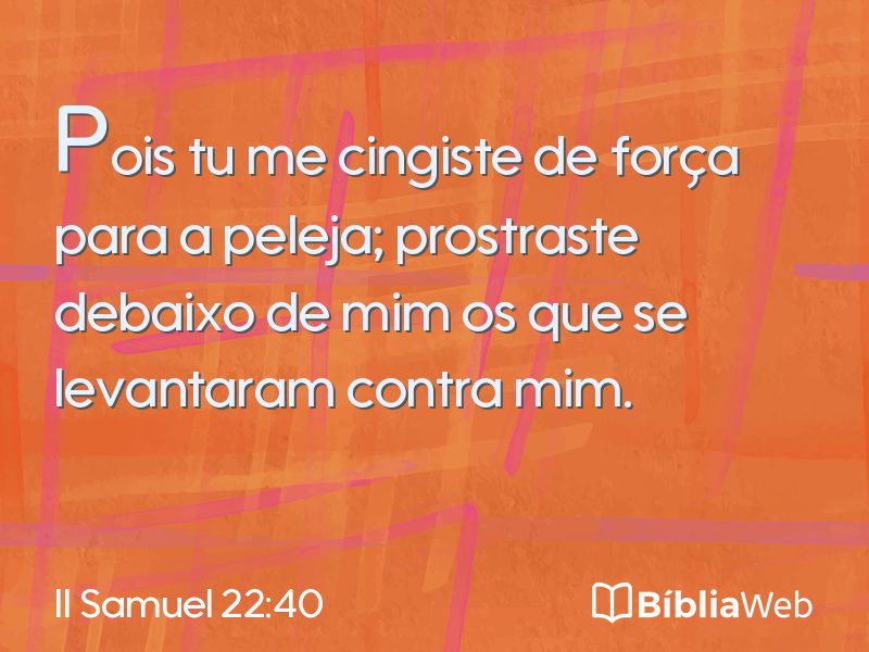 II Samuel 22:40 em imagem para compartilhar