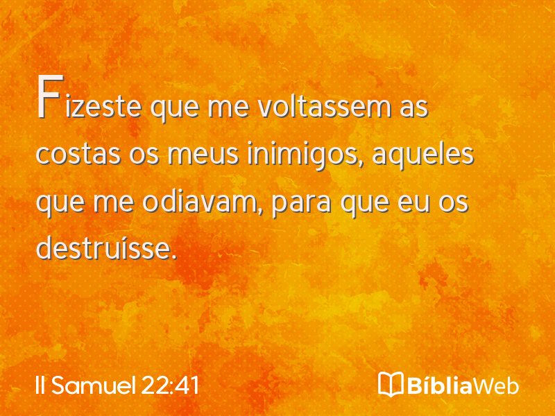 II Samuel 22:41 em imagem para compartilhar