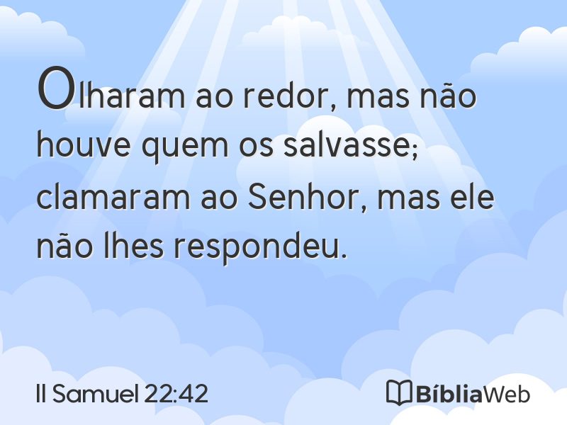 II Samuel 22:42 em imagem para compartilhar