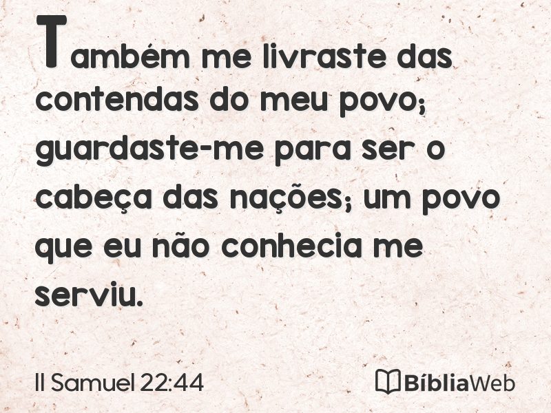 II Samuel 22:44 em imagem para compartilhar