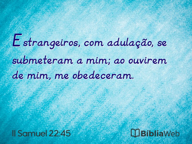 II Samuel 22:45 em imagem para compartilhar