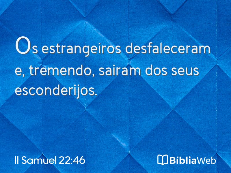 II Samuel 22:46 em imagem para compartilhar