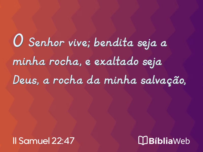 II Samuel 22:47 em imagem para compartilhar
