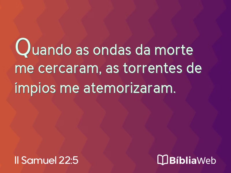 II Samuel 22:5 em imagem para compartilhar
