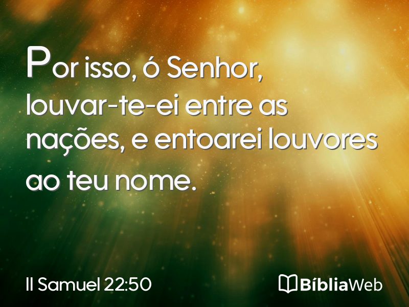 II Samuel 22:50 em imagem para compartilhar