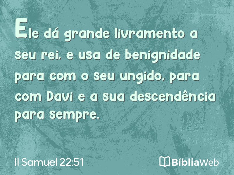 II Samuel 22:51 em imagem para compartilhar