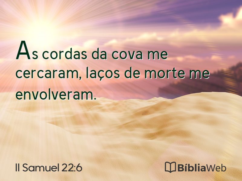II Samuel 22:6 em imagem para compartilhar