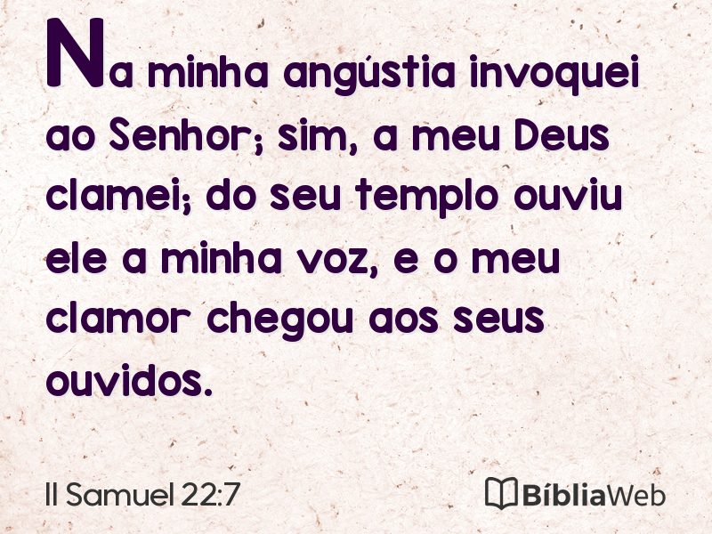 II Samuel 22:7 em imagem para compartilhar