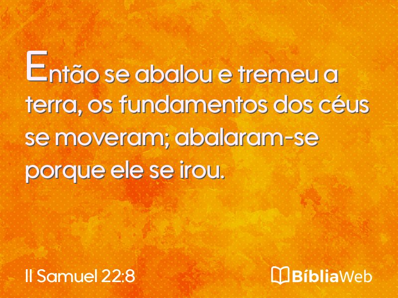 II Samuel 22:8 em imagem para compartilhar