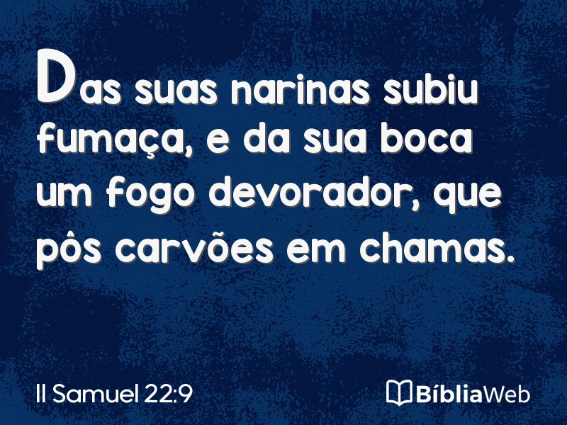 II Samuel 22:9 em imagem para compartilhar