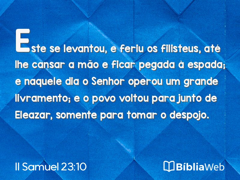 II Samuel 23:10 em imagem para compartilhar