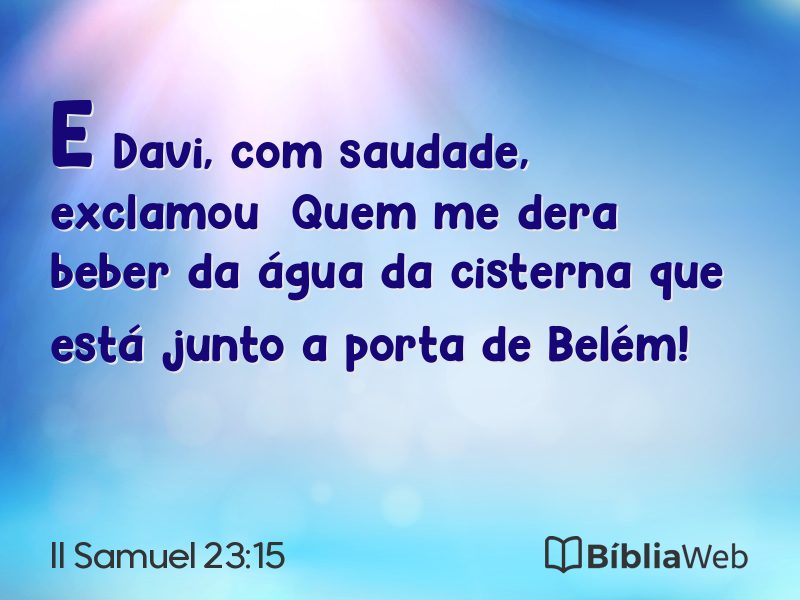 II Samuel 23:15 em imagem para compartilhar