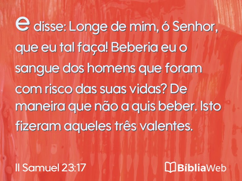 II Samuel 23:17 em imagem para compartilhar