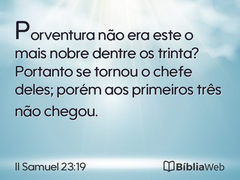 II Samuel 23:19 em imagem para compartilhar