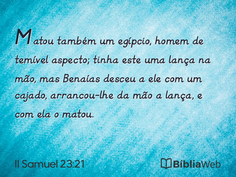 II Samuel 23:21 em imagem para compartilhar