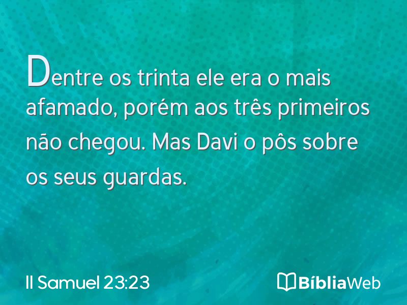 II Samuel 23:23 em imagem para compartilhar