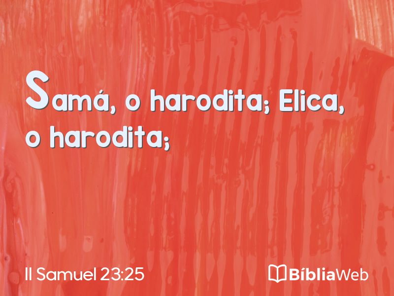 II Samuel 23:25 em imagem para compartilhar