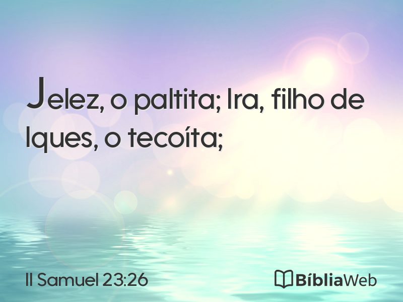 II Samuel 23:26 em imagem para compartilhar