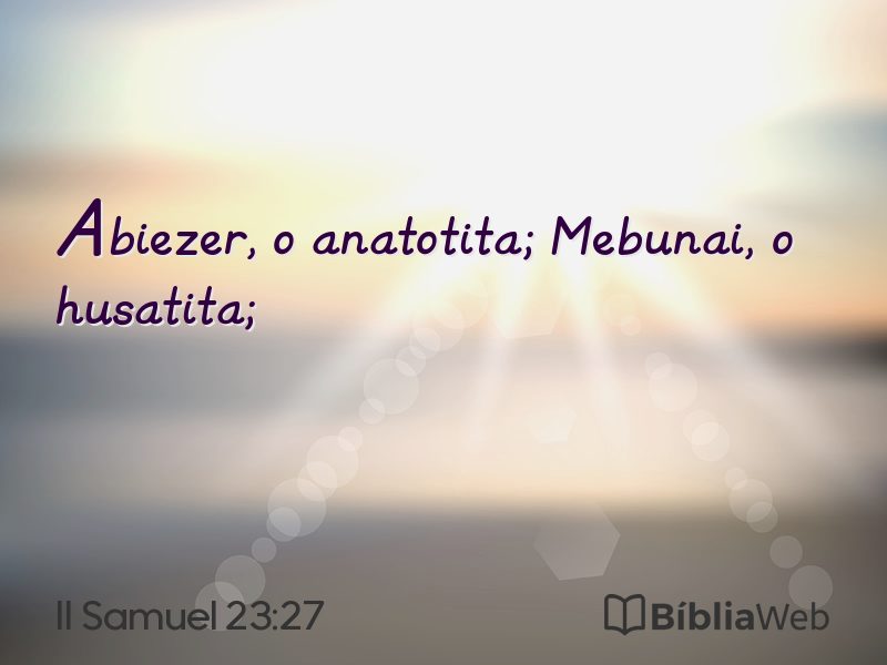 II Samuel 23:27 em imagem para compartilhar