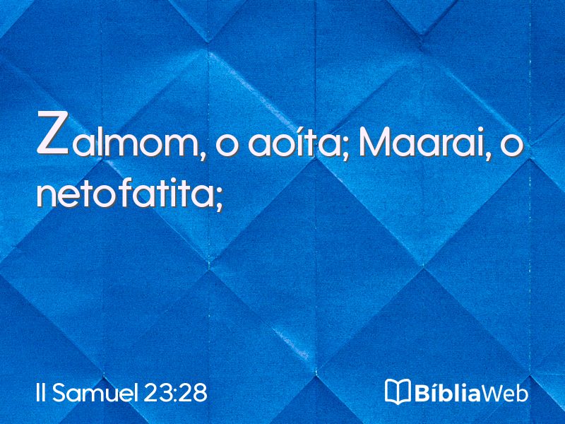 II Samuel 23:28 em imagem para compartilhar