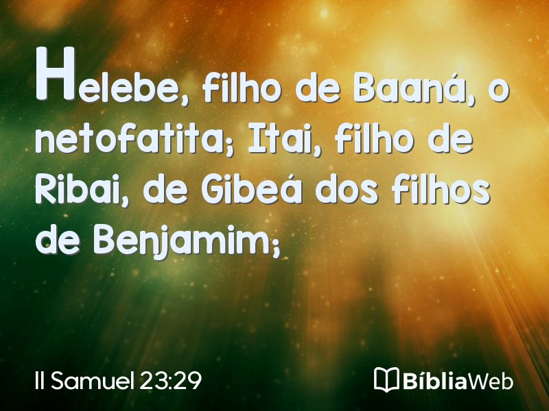 II Samuel 23:29 em imagem para compartilhar