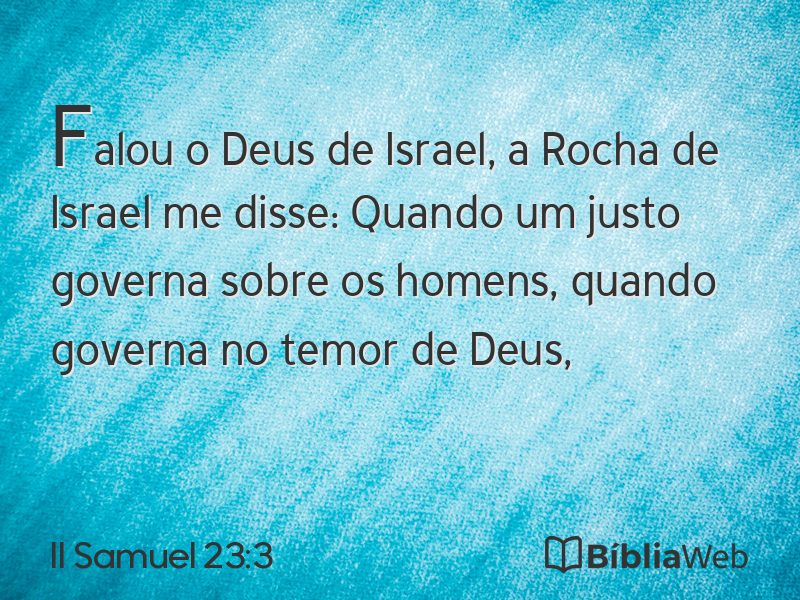 II Samuel 23:3 em imagem para compartilhar