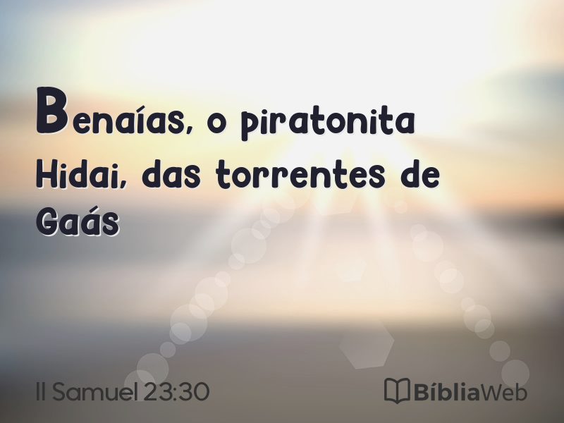 II Samuel 23:30 em imagem para compartilhar