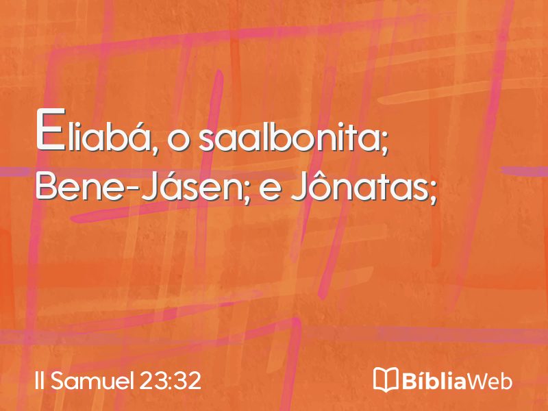 II Samuel 23:32 em imagem para compartilhar