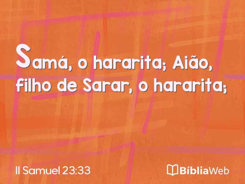 II Samuel 23:33 em imagem para compartilhar