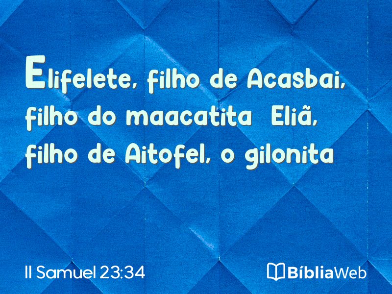 II Samuel 23:34 em imagem para compartilhar