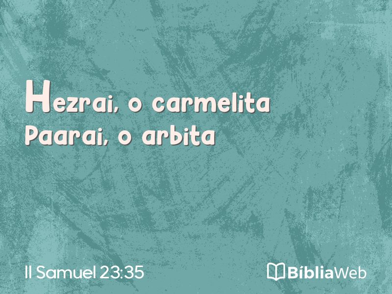 II Samuel 23:35 em imagem para compartilhar