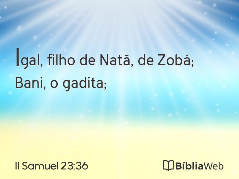 II Samuel 23:36 em imagem para compartilhar