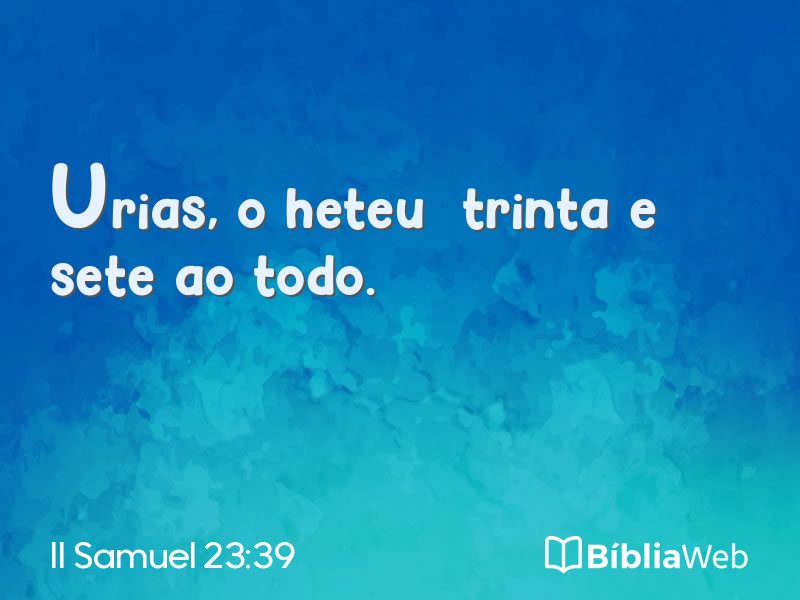 II Samuel 23:39 em imagem para compartilhar