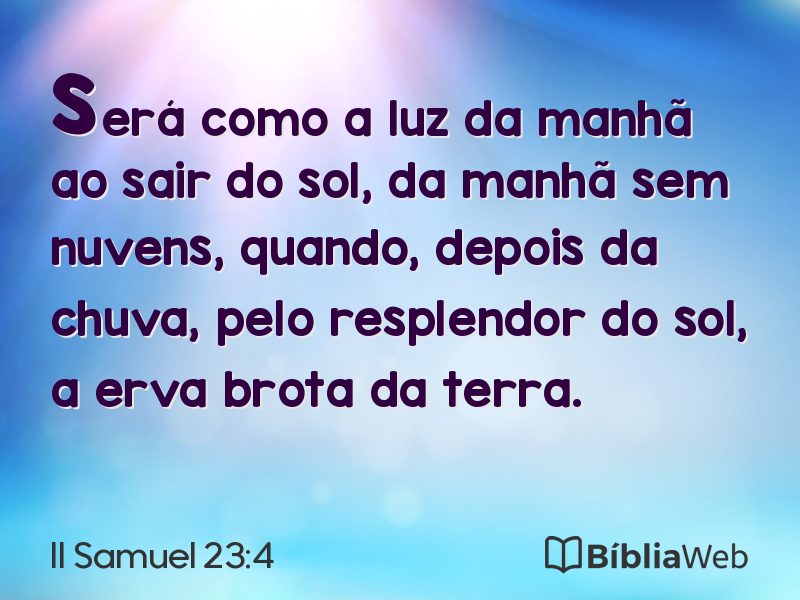II Samuel 23:4 em imagem para compartilhar