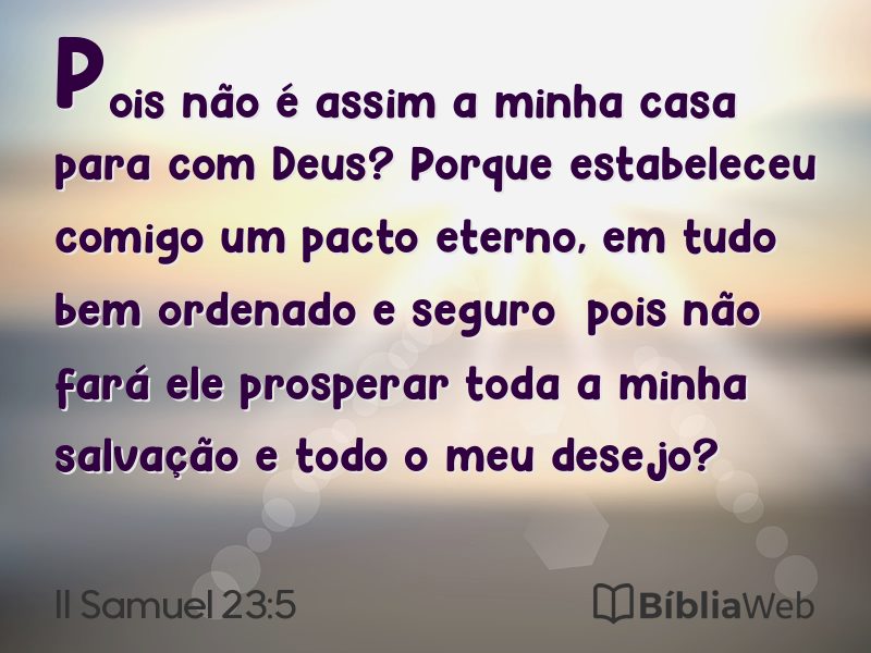 II Samuel 23:5 em imagem para compartilhar