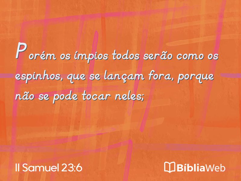 II Samuel 23:6 em imagem para compartilhar
