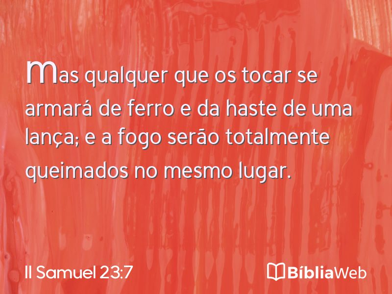 II Samuel 23:7 em imagem para compartilhar