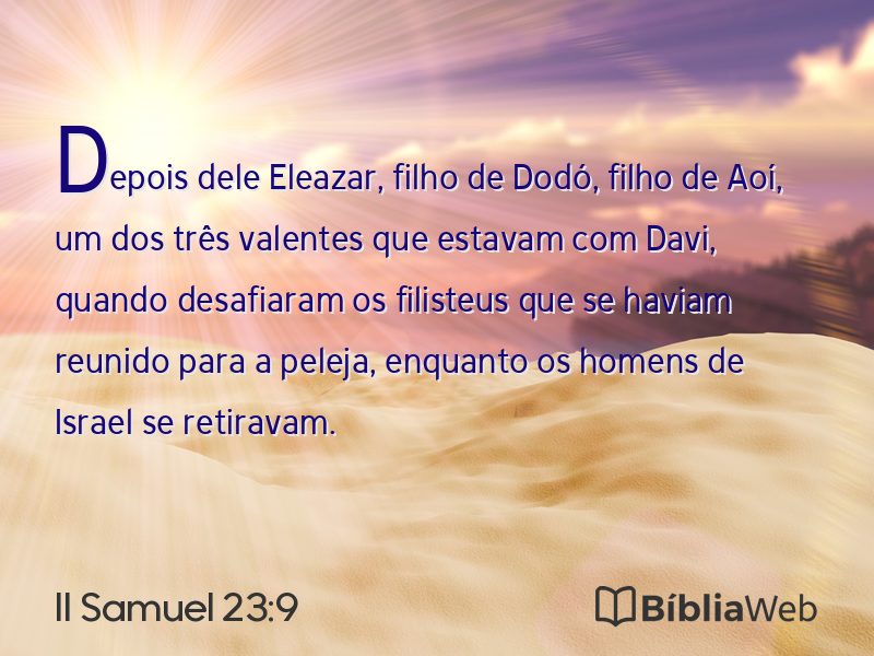II Samuel 23:9 em imagem para compartilhar