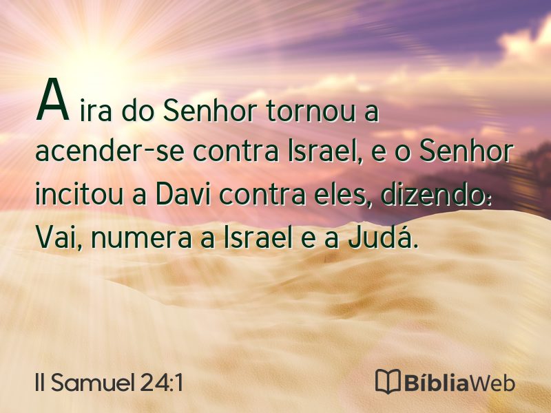 II Samuel 24:1 em imagem para compartilhar