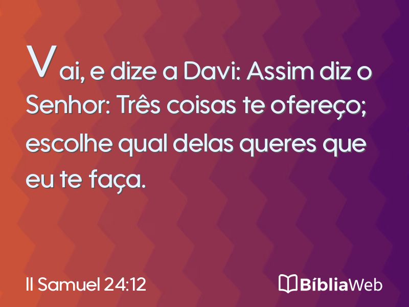 II Samuel 24:12 em imagem para compartilhar