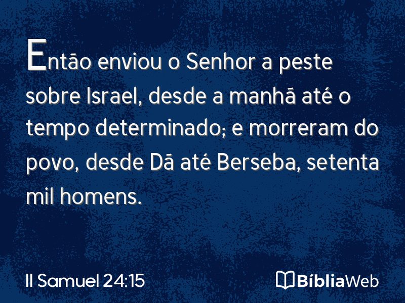 II Samuel 24:15 em imagem para compartilhar