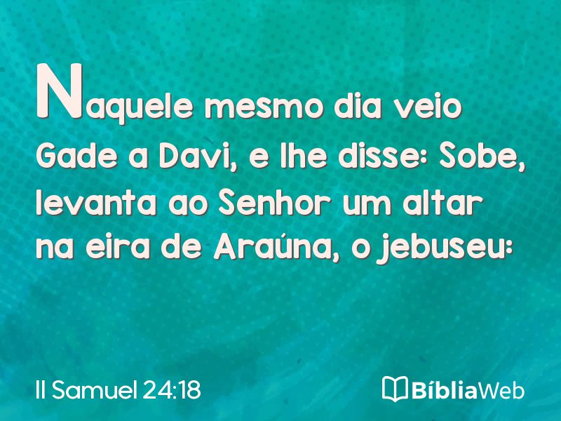 II Samuel 24:18 em imagem para compartilhar