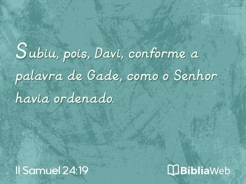 II Samuel 24:19 em imagem para compartilhar